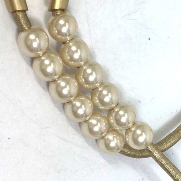 CHANEL 01C Faux pearl belt Leather Gold main image 8